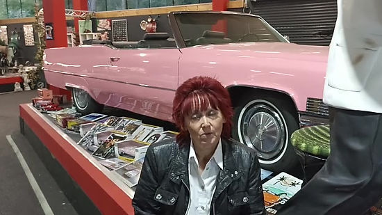 Helga Egger Bundespräsident 2022 Kandiatin Tirol Österreich  (14)Cadillac deville 1970 cabrio convertible rosa pink Elvis